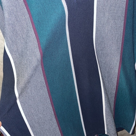 EUC Vintage Knights of the Round Table Collared Striped Polo - Picture 3 of 6